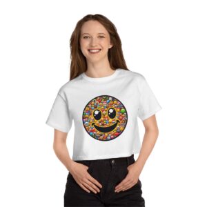 Smiley Emoji Champion Women's Heritage Cropped T-Shirt