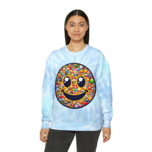 Smiley Emoji Unisex Tie-Dye Sweatshirt